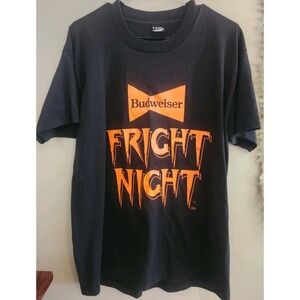 Vintage Budweiser Fright Night Shirt Rare Screen‎ Stars Best USA Made Size XL